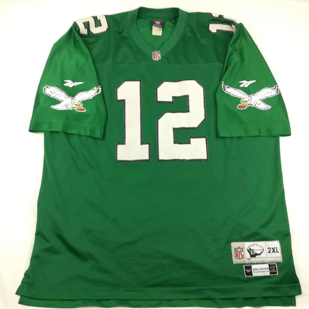 Reebok Philadelphia Eagles Vintage Randall Cunningham Sewn Green Jersey